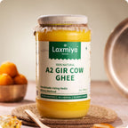 Premium A2 Gir cow ghee pure and unprocessed in glass jar