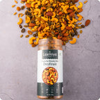 Nutritious dry fruit mix with almonds, cashews and pumpkin seeds in jar